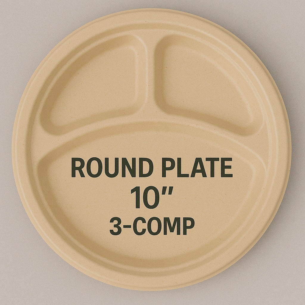 Round Plate 10" 3-Comp